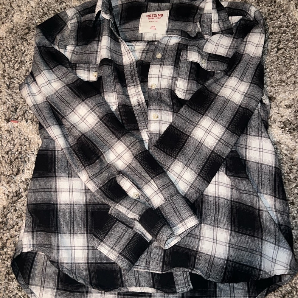 black and white flannel